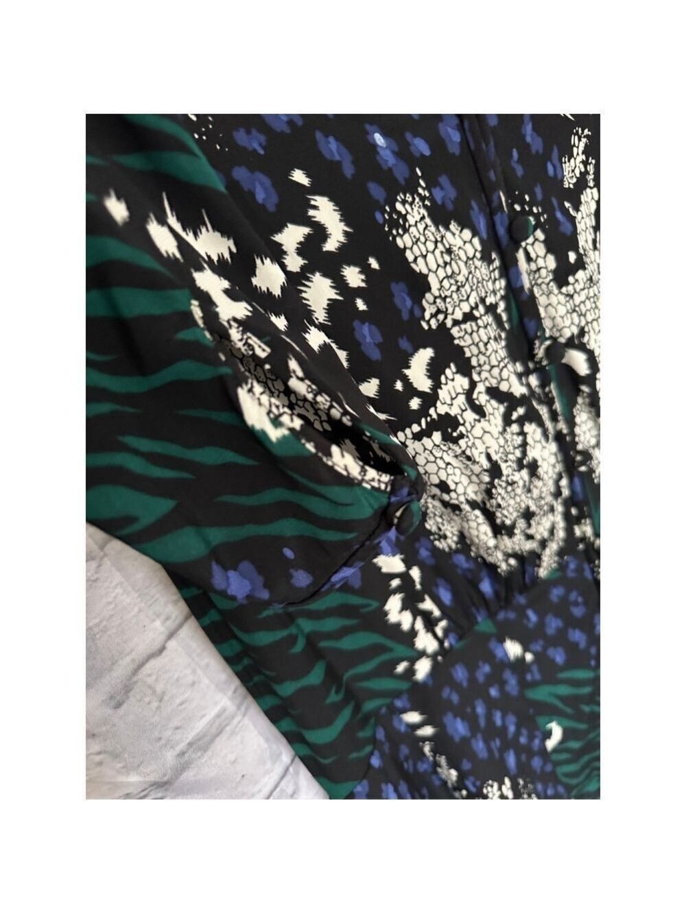 Veronica Beard Silk Blend Floral Dress Size 10 Lined Long Sleeve - Picture 6 of 10